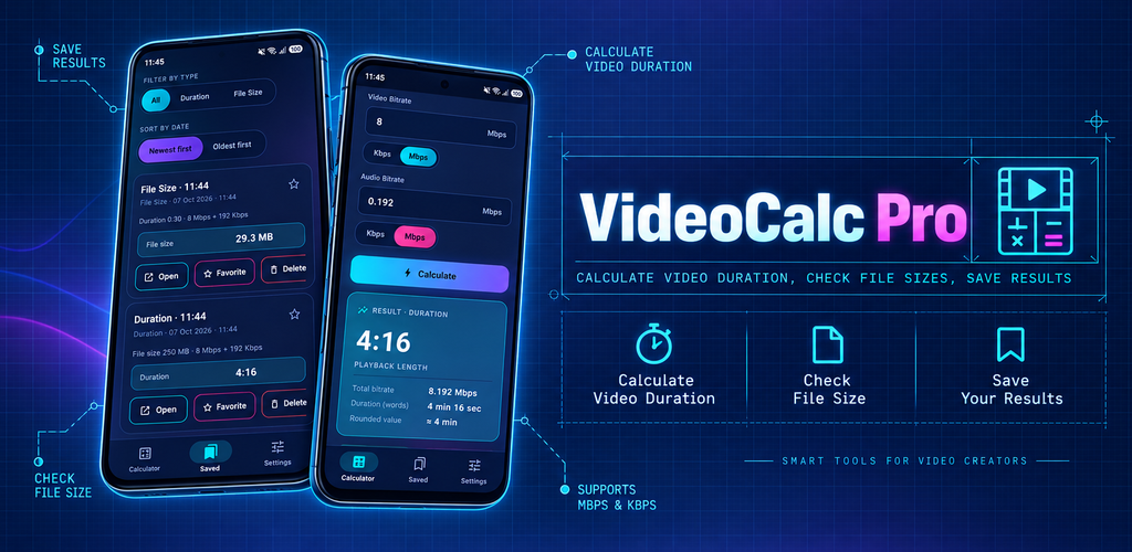 VideoCalc Pro promotional banner